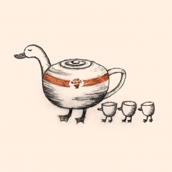 Duck tea pot